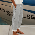Kate | Stylish Striped Button Trousers