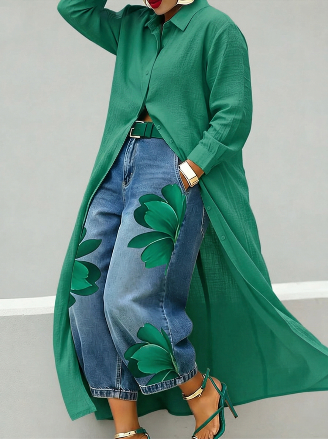 Sophia™ | Elegant Floral Wide-Leg Trousers