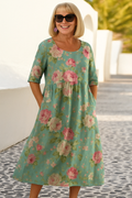 Eliza | Relaxed Midi Dress - Effortless Elegance, Everyday Comfort Mint Green