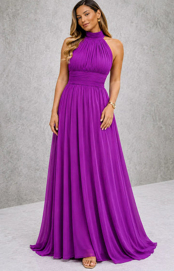 Alina Women's Evening Gown | Sequin Halter Neck, Elegant Formal Dress 2