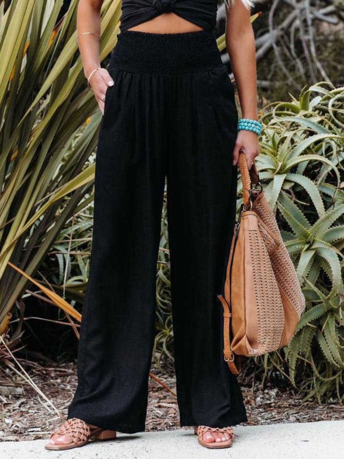 THALIORA – REMI WIDE-LEG LINEN TROUSERS