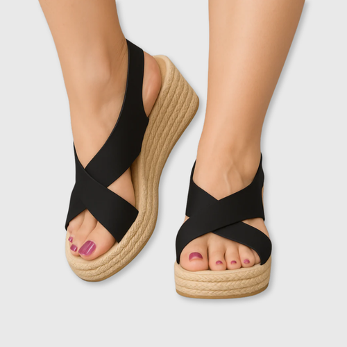 Evelyn Women's Sandals | Comfortable Wedge Heel, Stylish Espadrille Design 1