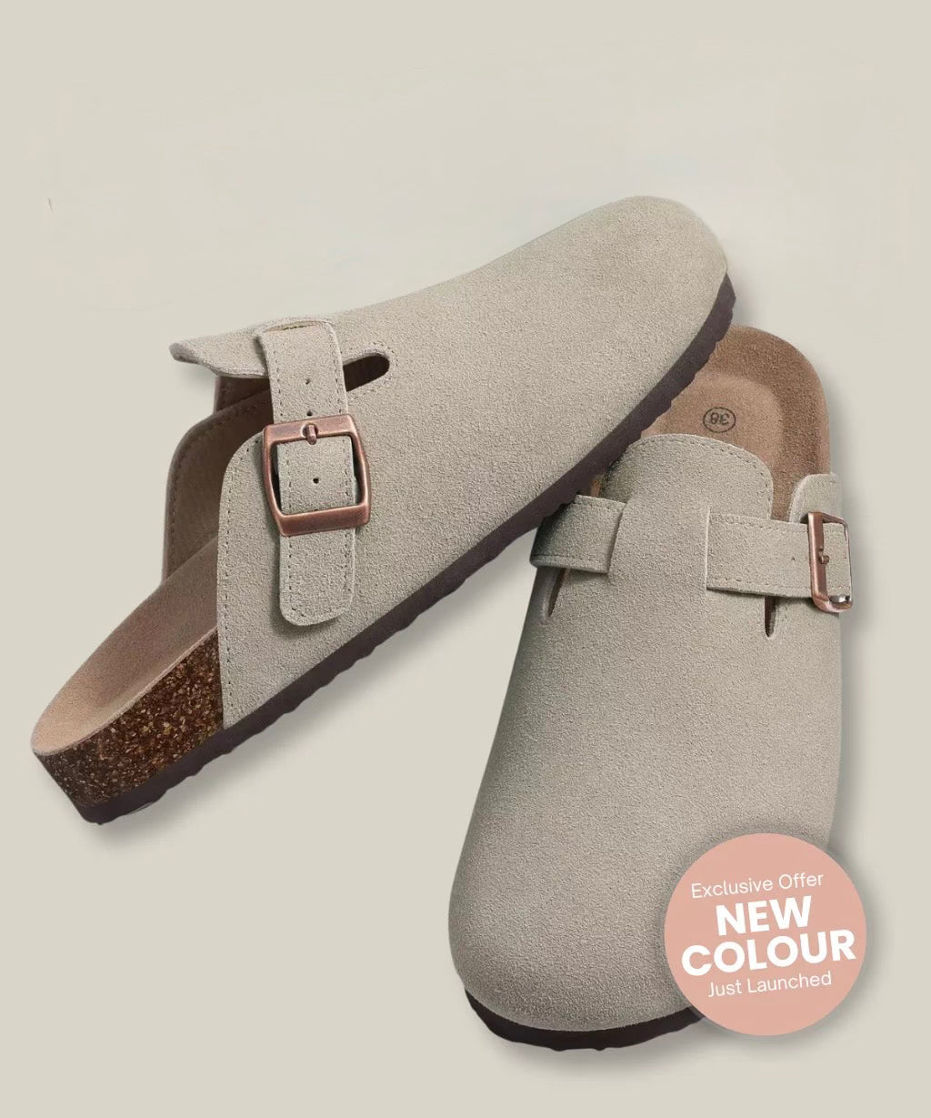 Quinn | Clogs from Genuine Suede and Ergonomic Comfort