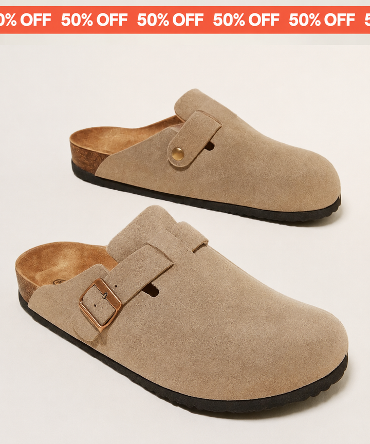 Quinn | Clogs from Genuine Suede and Ergonomic Comfort