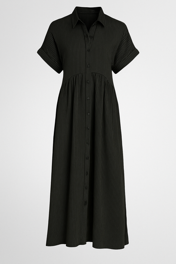 Women's Elegant Midi Dress with Pockets