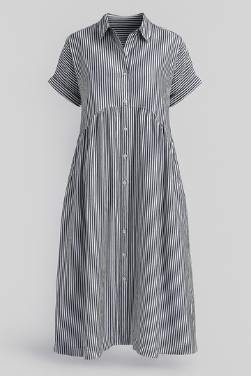Women's Elegant Midi Dress with Pockets