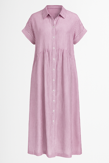 Women's Elegant Midi Dress with Pockets