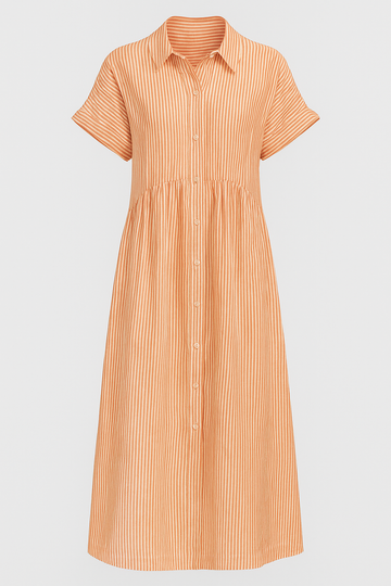 Women's Elegant Midi Dress with Pockets