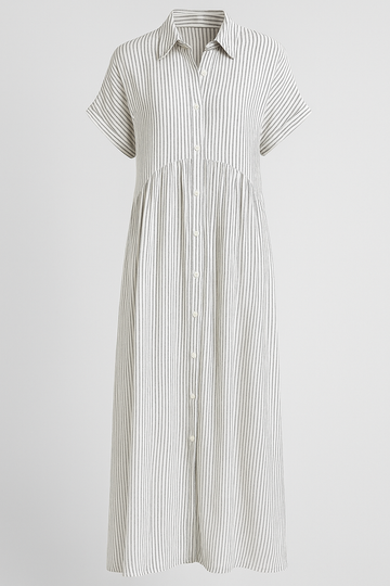 Women's Elegant Midi Dress with Pockets