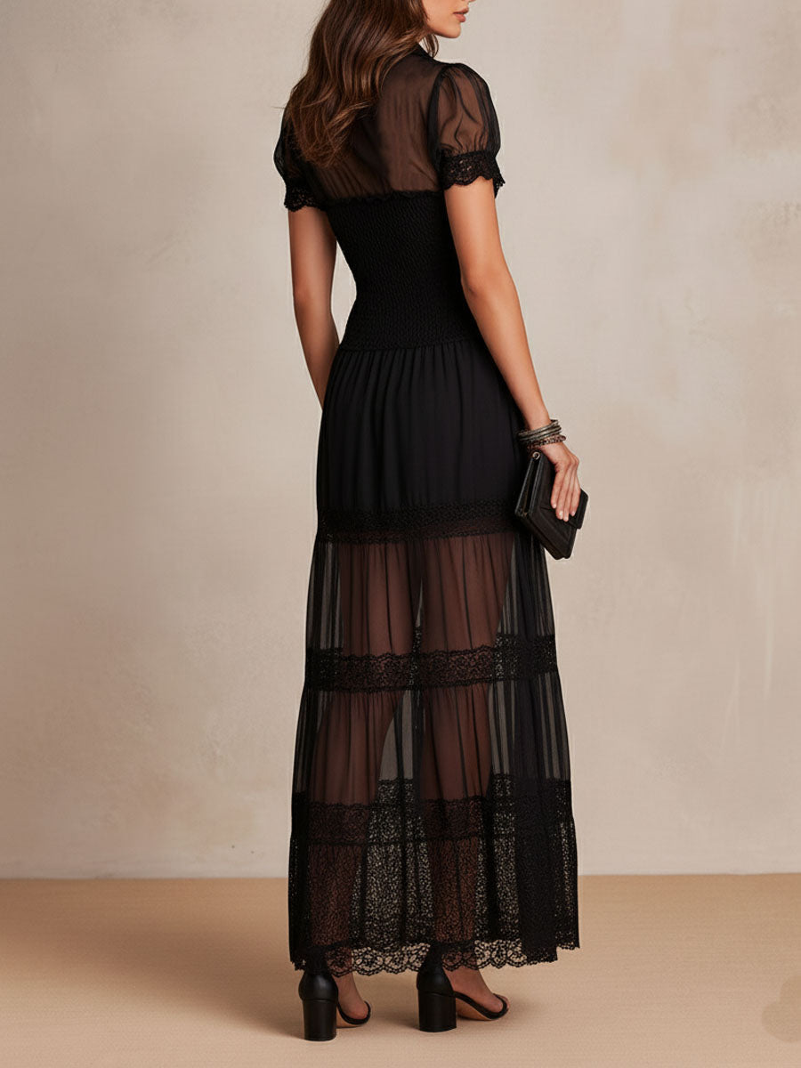 Melora Women's Maxi Dress | Sheer Lace, Elegant Bohemian Style 3