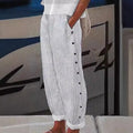 Char – STRIPED BUTTON-ACCENT TROUSERS