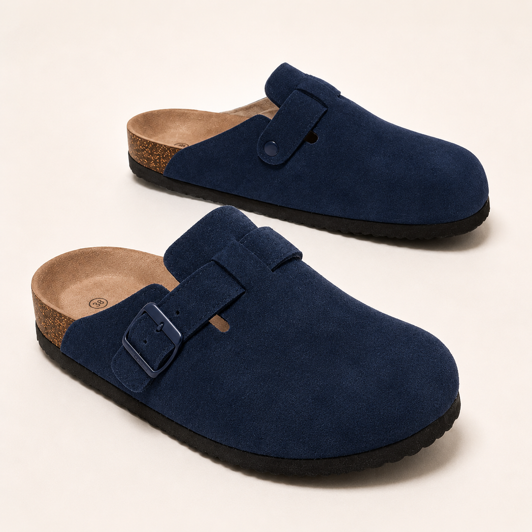 Quinn | Clogs from Genuine Suede and Ergonomic Comfort