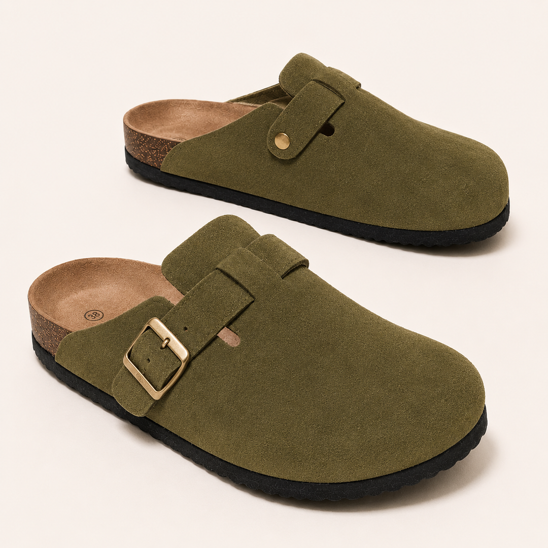 Quinn | Clogs from Genuine Suede and Ergonomic Comfort