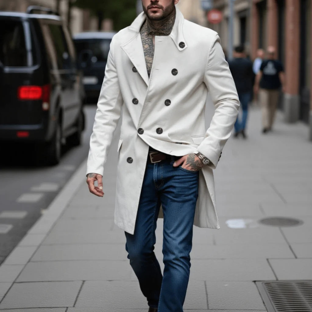 Double Breasted Woolen Trenchcoat