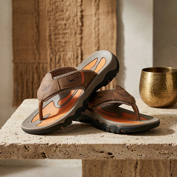 Sable Leather Sandals | Adjustable Strap, Cushioned Footbed 0