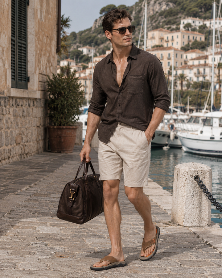 Sable Leather Sandals | Adjustable Strap, Cushioned Footbed 4