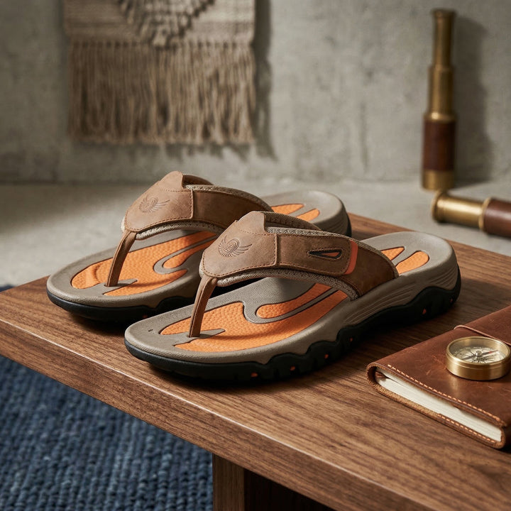 Sable Leather Sandals | Adjustable Strap, Cushioned Footbed 6