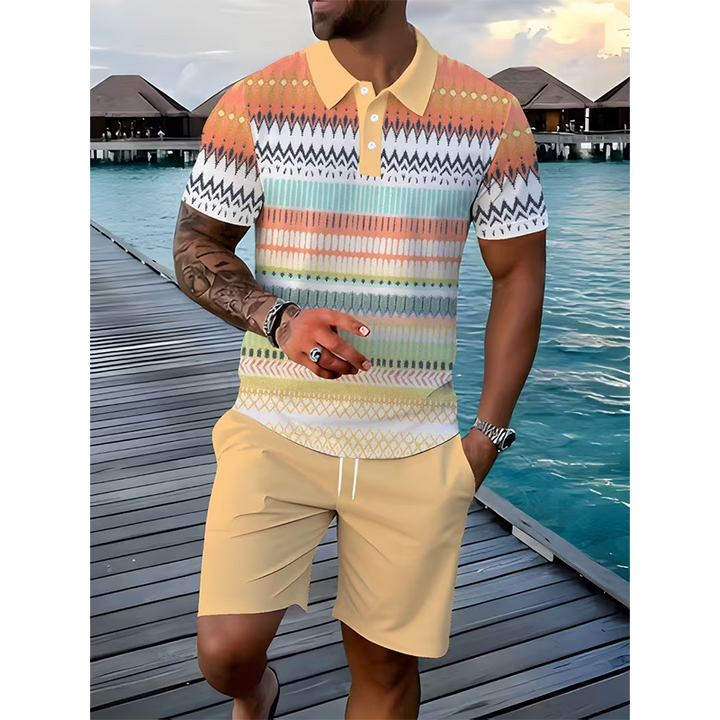 Soren Men's Shirt and Shorts Set | Breathable Lightweight Fabric, Casual Summer Wear 11