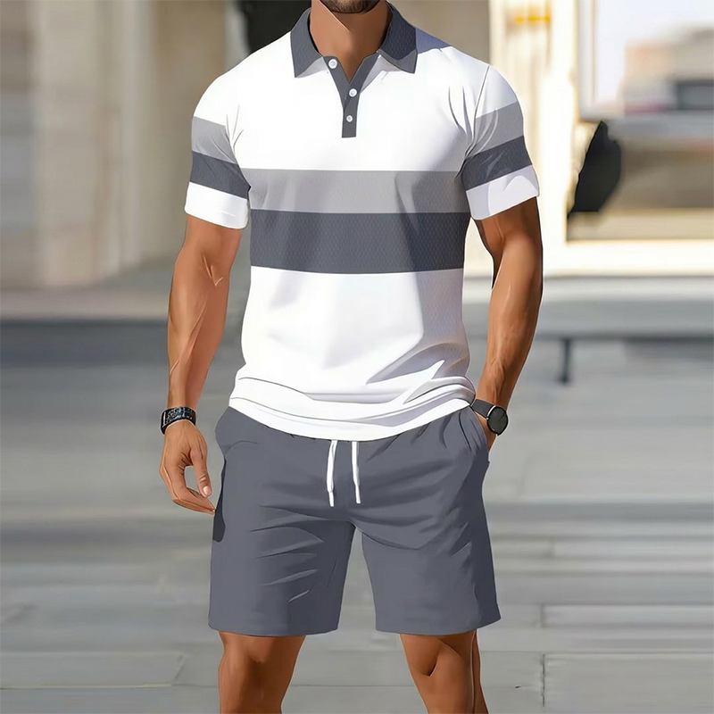 Soren Men's Shirt and Shorts Set | Breathable Lightweight Fabric, Casual Summer Wear 12