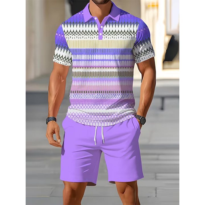 Soren Men's Shirt and Shorts Set | Breathable Lightweight Fabric, Casual Summer Wear 9