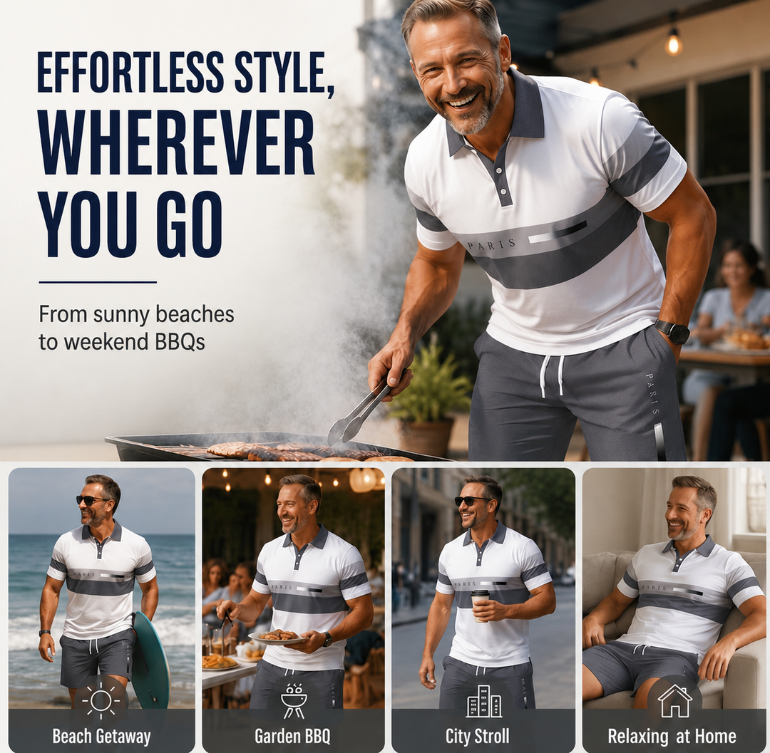Sullivan | Shirt and Shorts Set - Breathable Casual Summer Wear