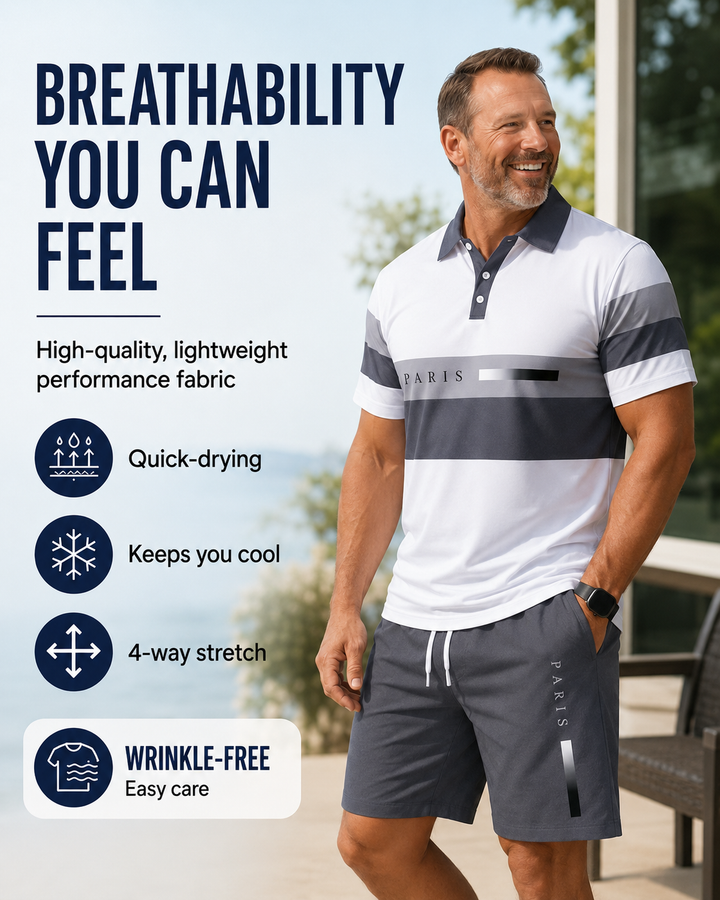 Sullivan | Shirt and Shorts Set - Breathable Casual Summer Wear