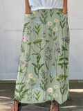 Gerlin™ | Enriched Spring Field Repeat Pattern Printed Pocket Skirt