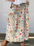 Fabi™ | Floral  Print Elastic waistband Pocket Skirt
