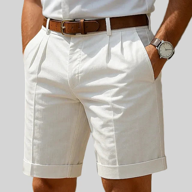 Varel Men's Bermuda Shorts | Tailored Fit, Elegant Pleats 0