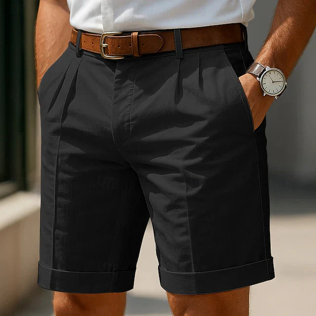 Varel Men's Bermuda Shorts | Tailored Fit, Elegant Pleats 4
