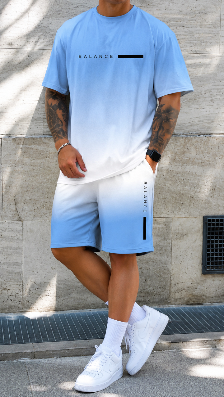 Varel Men's Outfit | Breathable Cotton and Technical Polyester, Sporty Design 1