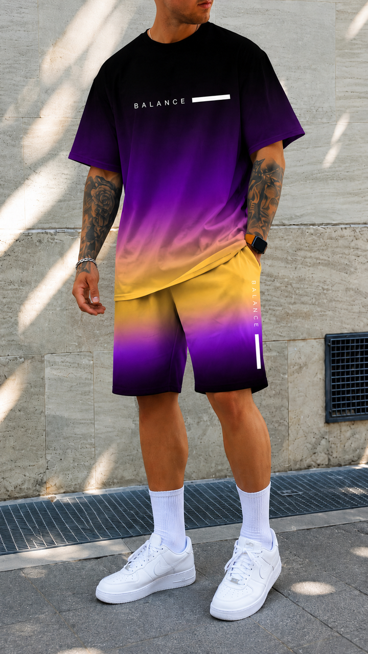 Varel Men's Outfit | Breathable Cotton and Technical Polyester, Sporty Design 10