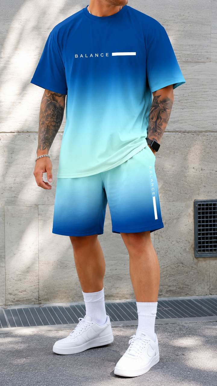 Varel Men's Outfit | Breathable Cotton and Technical Polyester, Sporty Design 6