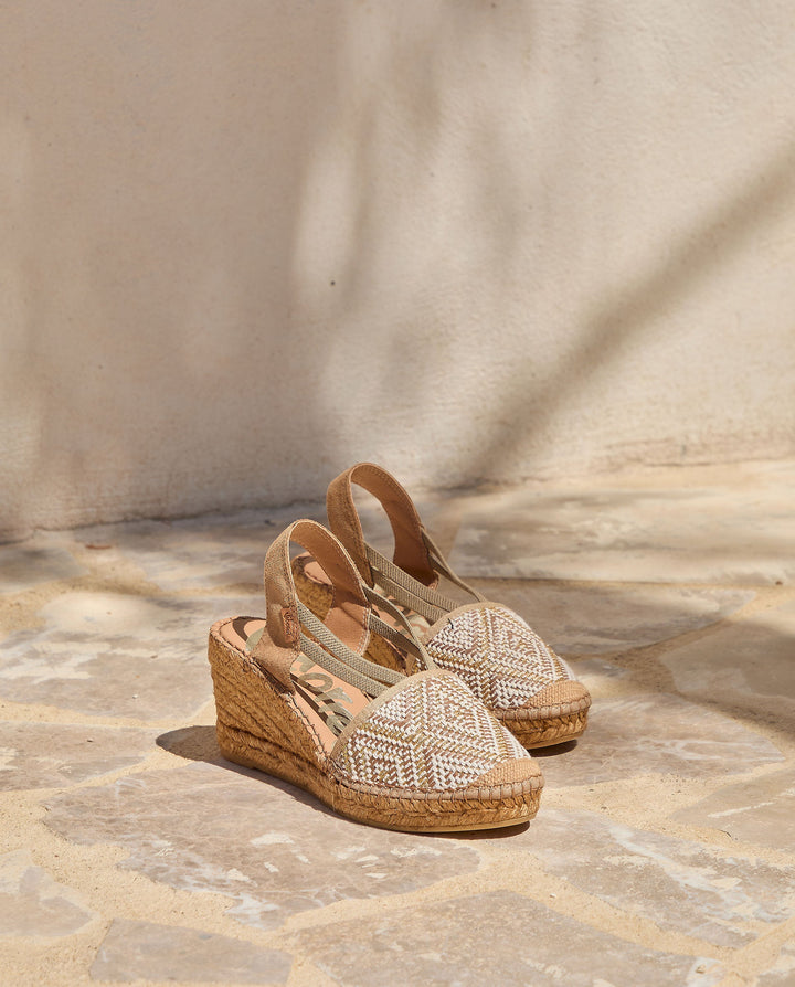 Vera Women's Sandals | Natural Jute Wedge, Breathable Microfiber Insole 0