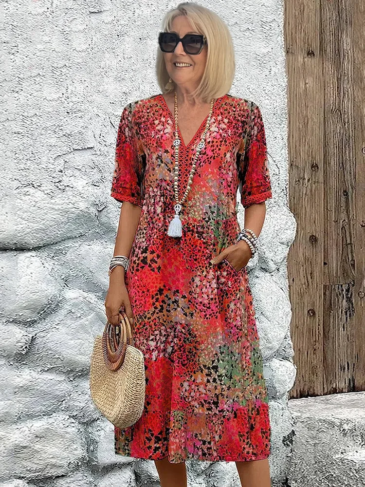 Tanya™ | Colorful Tummy Coverage Dress