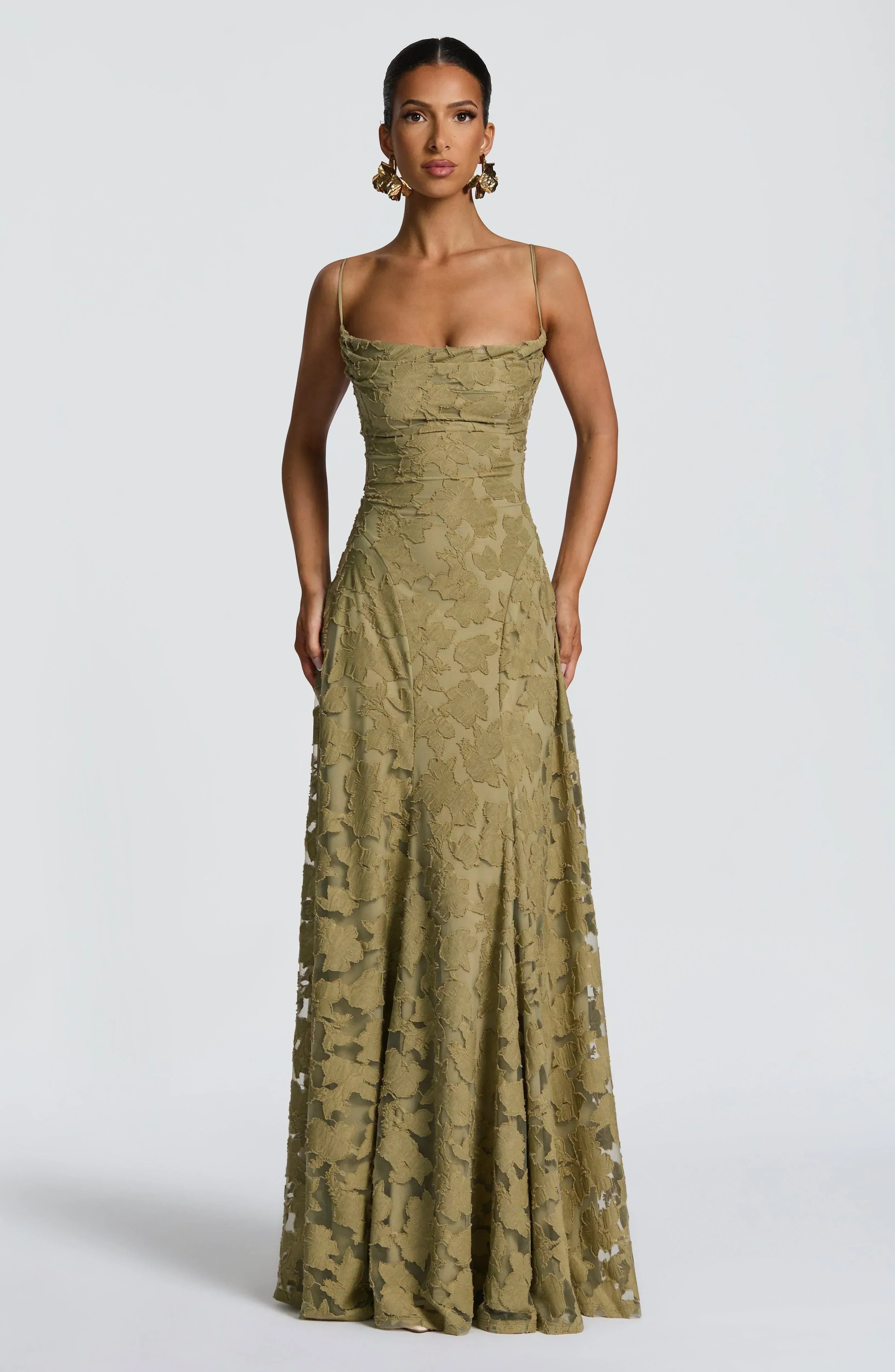 Aveline |Elegant Lace Corset Maxi Dress - Glamorous Evening Gown