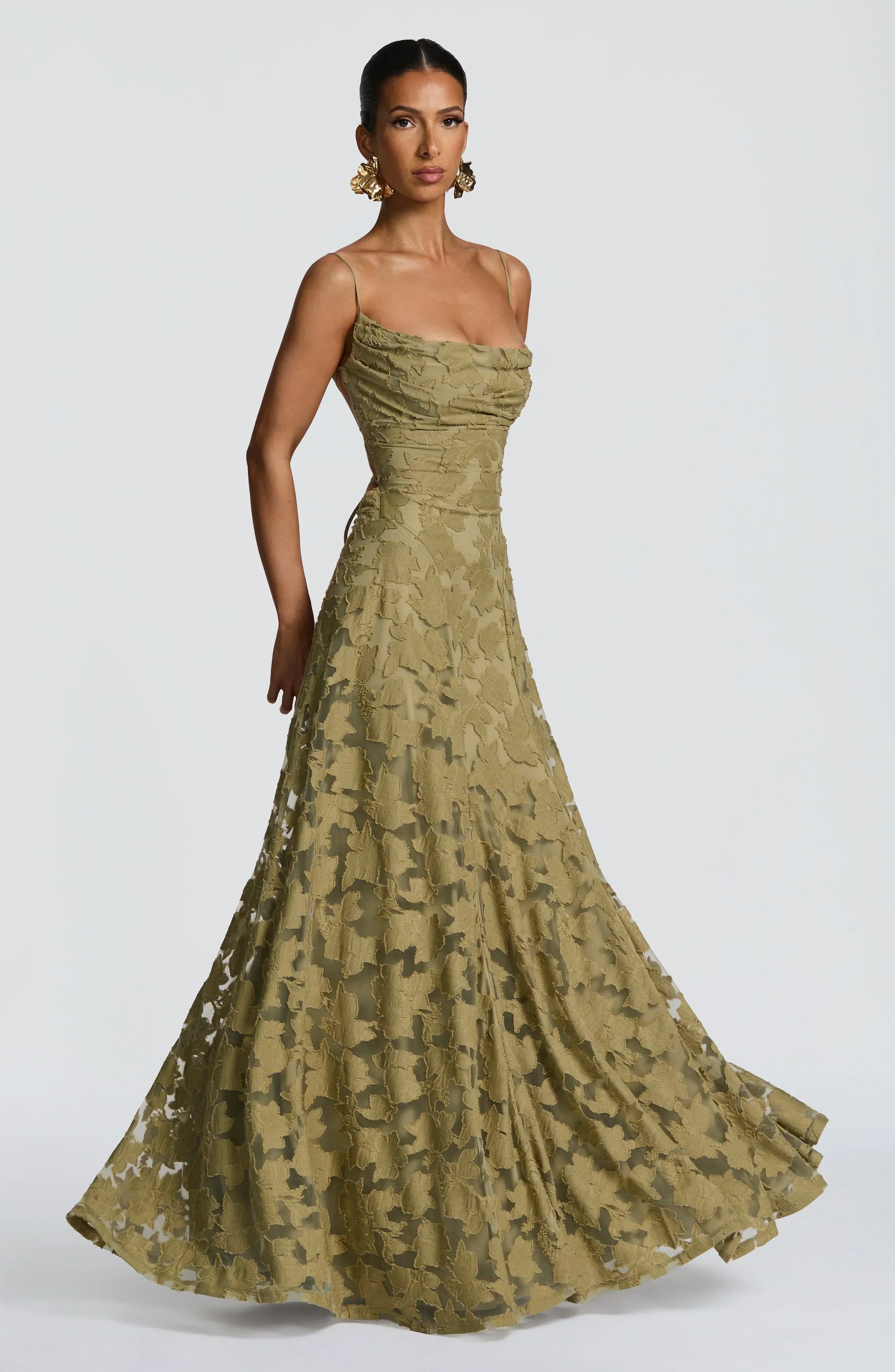 Aveline |Elegant Lace Corset Maxi Dress - Glamorous Evening Gown