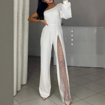 Ally™ One-Shoulder Flared Short Romper | Stylish Summer Romper