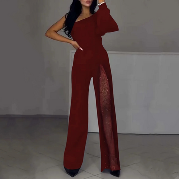 Ally™ One-Shoulder Flared Short Romper | Stylish Summer Romper