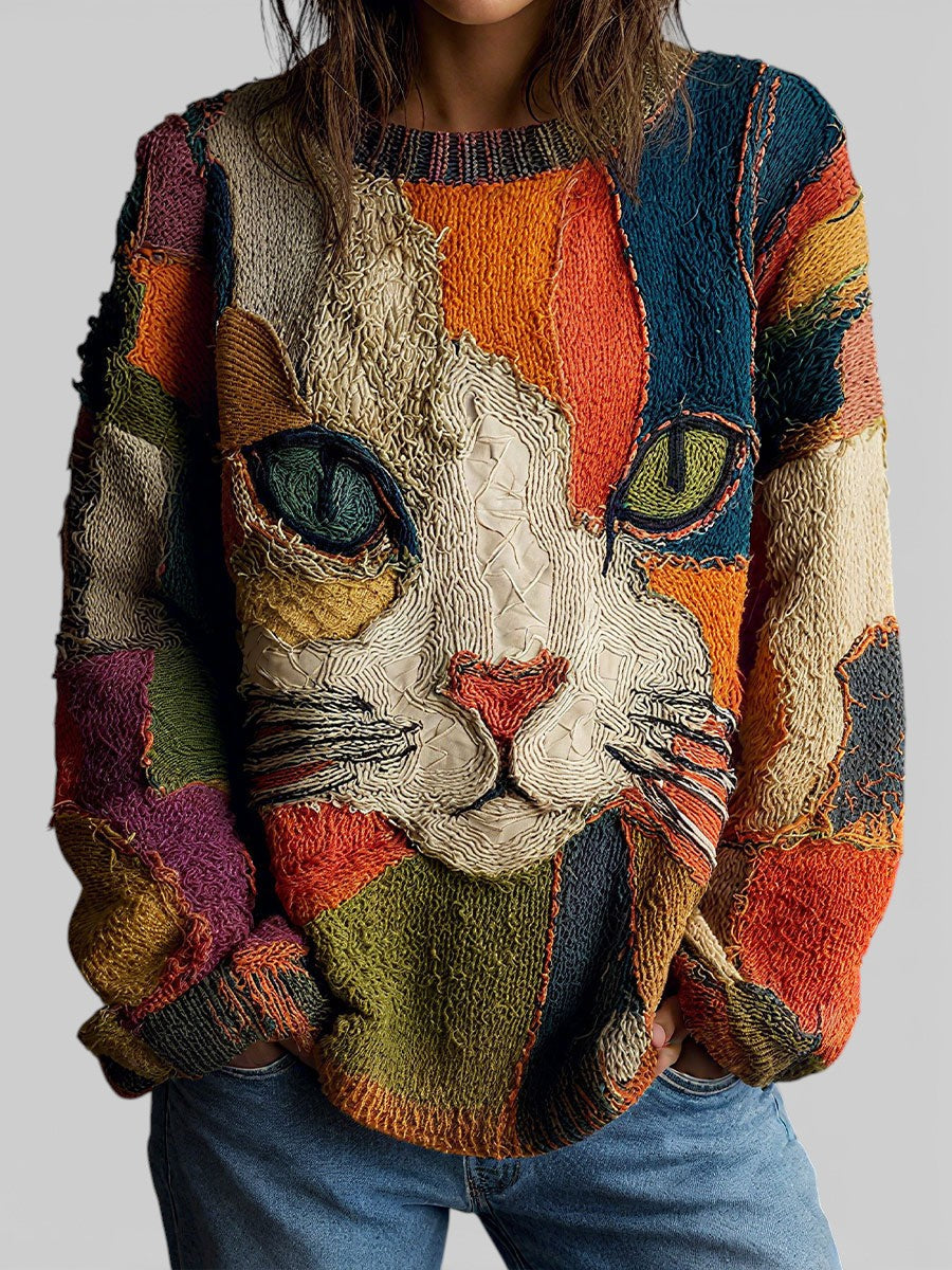 Zaira™ | Artistic Cat Sweater